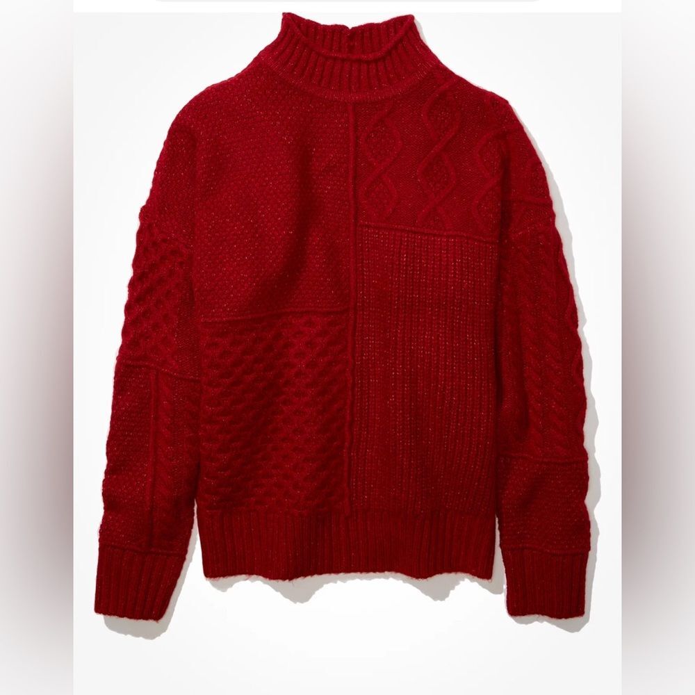 American eagle AE Soft & Cozy Mixed Stitch Sweater, women size medium